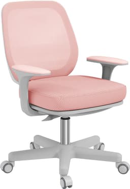 Productfoto van Bureaustoel - Ergonomische bureaustoel met draaifunctie - In hoogte verstelbaar 55 x 48 x 82,5-94,5 cm Roze