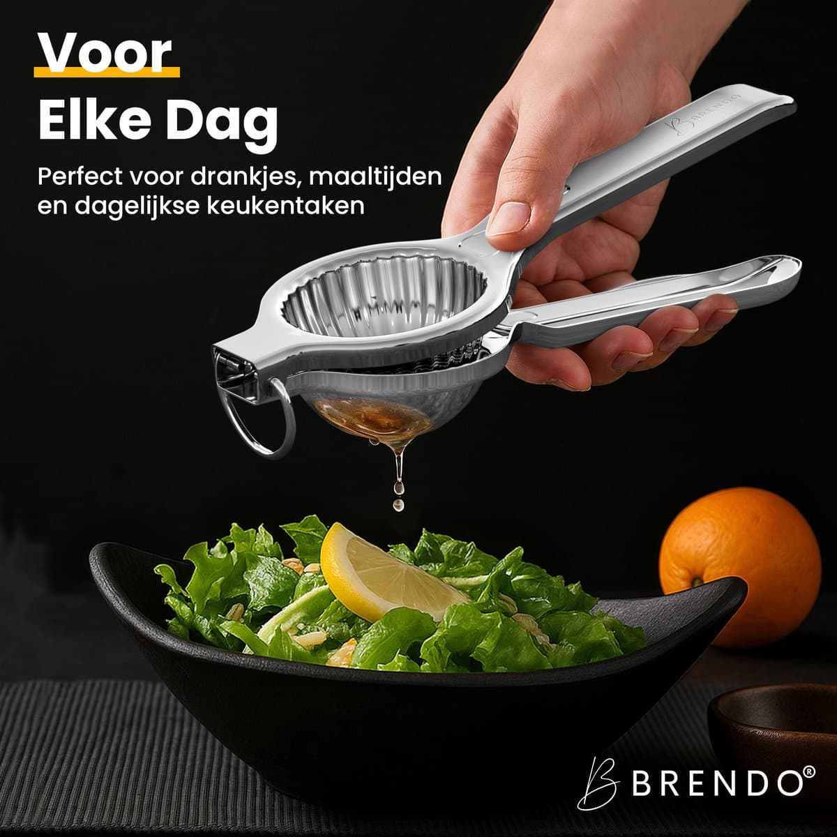 Brendo® - Citroenpers – universele maat – uitpersen tot de laatste druppel – citruspers – extreem robuust – voor meer fris en genot thumbnail 5