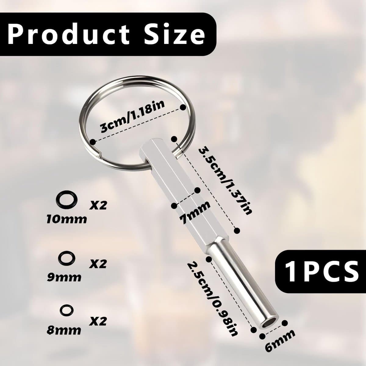 Dailygoods - Jura Ovale kopsleutel, ovale kopsleutel met sleutelring, ovale kopsleutel Jura, koffiezetapparaten ovale kop reparatie gereedschap, voor Jura/Krups/Aeg volautomatische koffiemachines thumbnail 3