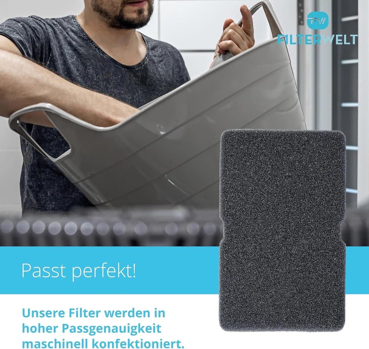 SnelShoppen - Filterdroger Warmtepompdroger Set van 3 - Sponsfilter Filtermat Condensdroger 240x150x10mm - Pluizenfilter voor Droogmachines - Geschikt thumbnail 6