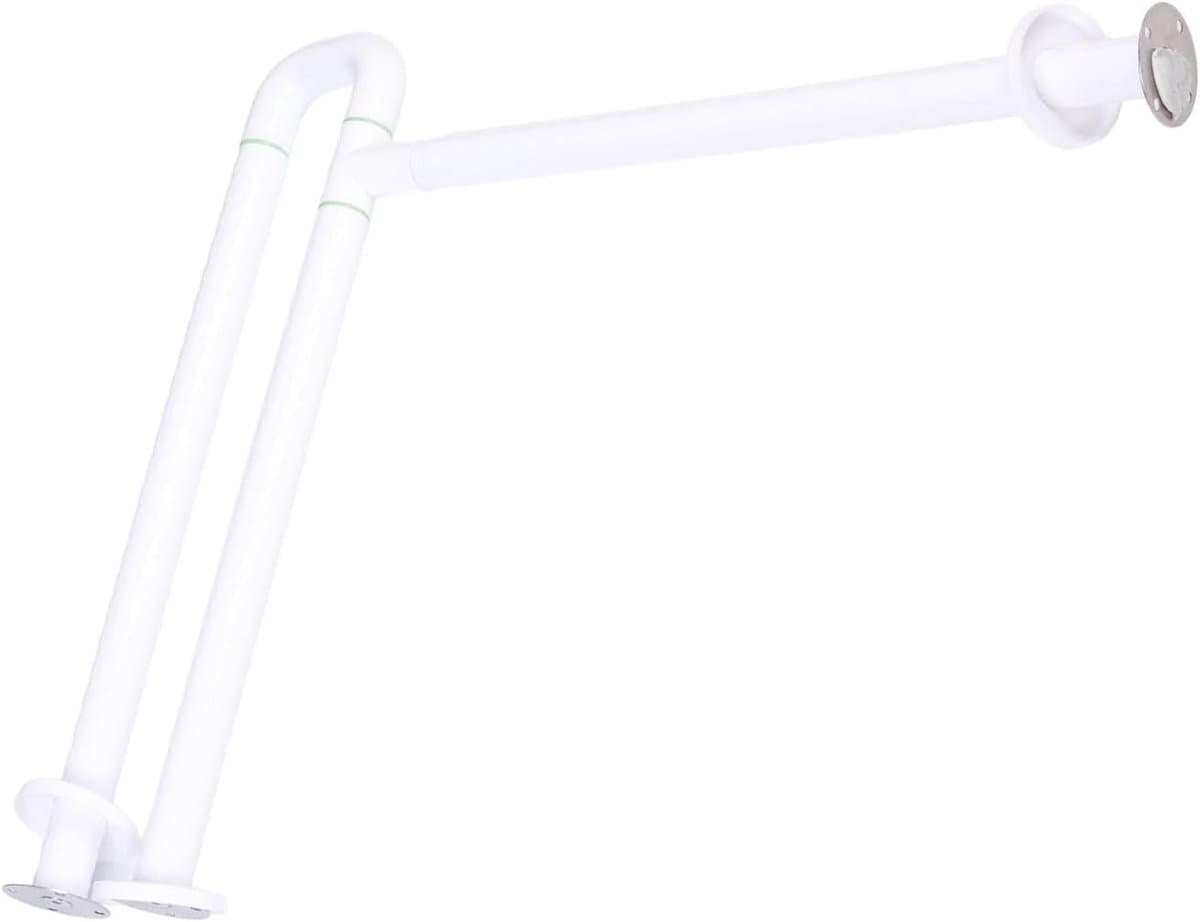 Toiletbeugel - Opklapbare handgreep - Badkamer veiligheid - Met lichtring - 60 cm - Wit thumbnail 7
