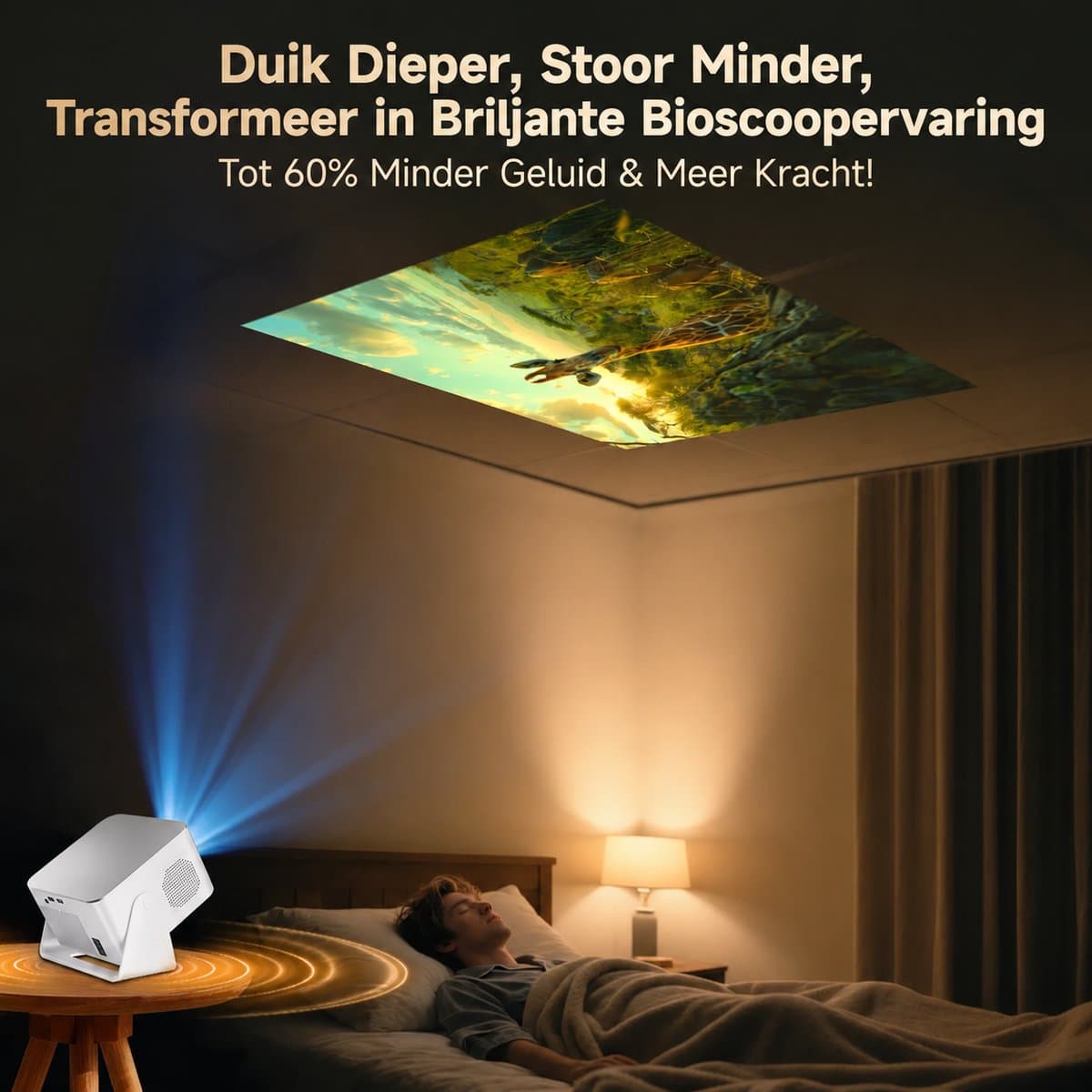 Magcubic® HY350MAX Mini Beamer 8K-1080P Full HD Smart Projector-600ANSI Lumen-Draagbare Beamer voor Film & Gaming-Thuisbioscoop–180° Draaibaar-Automatische focus-Geïntegreerde Google Play&6000+ Apps–Android 14-WiFi 6&Bluetooth 5.4 thumbnail 7