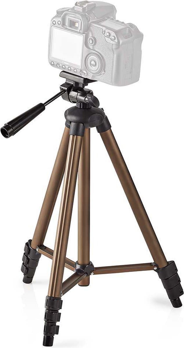 Nedis Statief - Maximaal draagvermogen: 2.0 kg - Minimale werkhoogte: 40.5 cm - Maximale werkhoogte: 128.0 cm - 4 Segmenten - Pan - Inclusief reistas - ABS / Aluminium - Brons / Zwart thumbnail 4