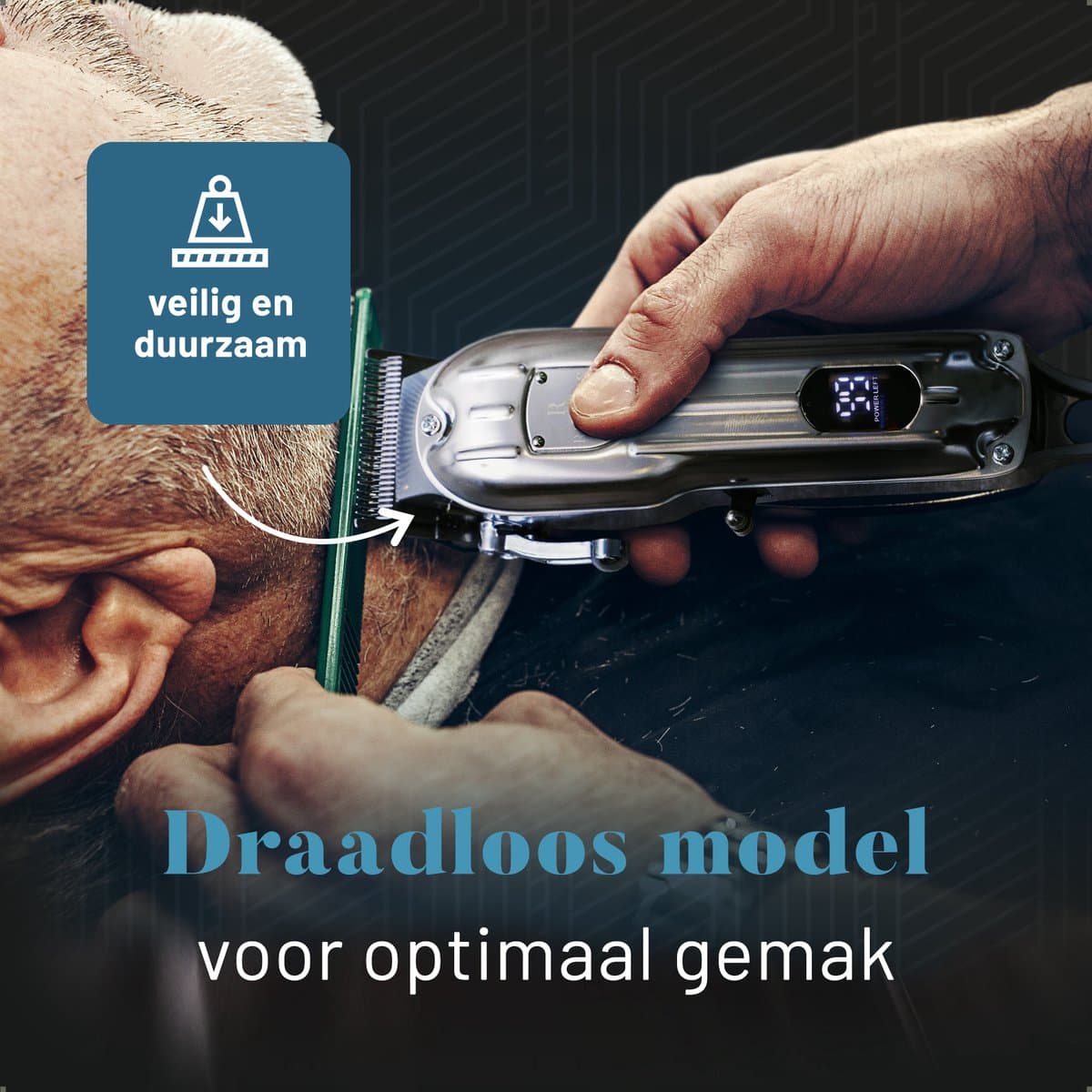 Revahs Tondeuse Mannen Pro Set - Haartrimmer - Baardtrimmer - Trimmer Hoofd & Baard Haar - Hoofdhaar - Hair Clipper - Reistas - 0.5-25 mm thumbnail 2
