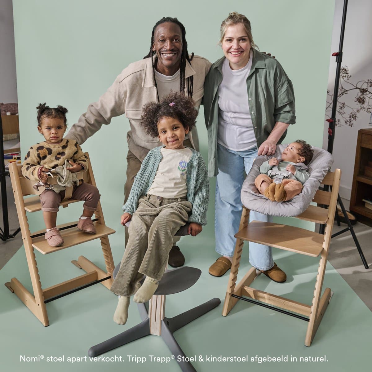 Stokke Tripp Trapp-kinderstoel, fjordblauw (inclusief stoel en babyset2) met newbornset - veilig, verstelbaar, ergonomisch ontwerp thumbnail 4