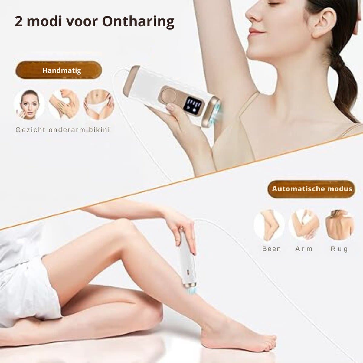 IPL Laser Ontharingsapparaat - Laser Ontharing Met IJskoeling - Ontharing Laser - Ontharingsapparaat Laser - Ontharingsapparaten Laser - Ontharingsapparaat Voor Vrouwen En Mannen - Voor Gezicht En Lichaam - 3 in 1 Functies thumbnail 3