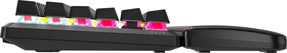 Corsair K70 CORE TKL - Draadloos Mechanisch Gaming Toetsenbord - RGB LED - MLX Red Switch - QWERTY - Zwart thumbnail 2