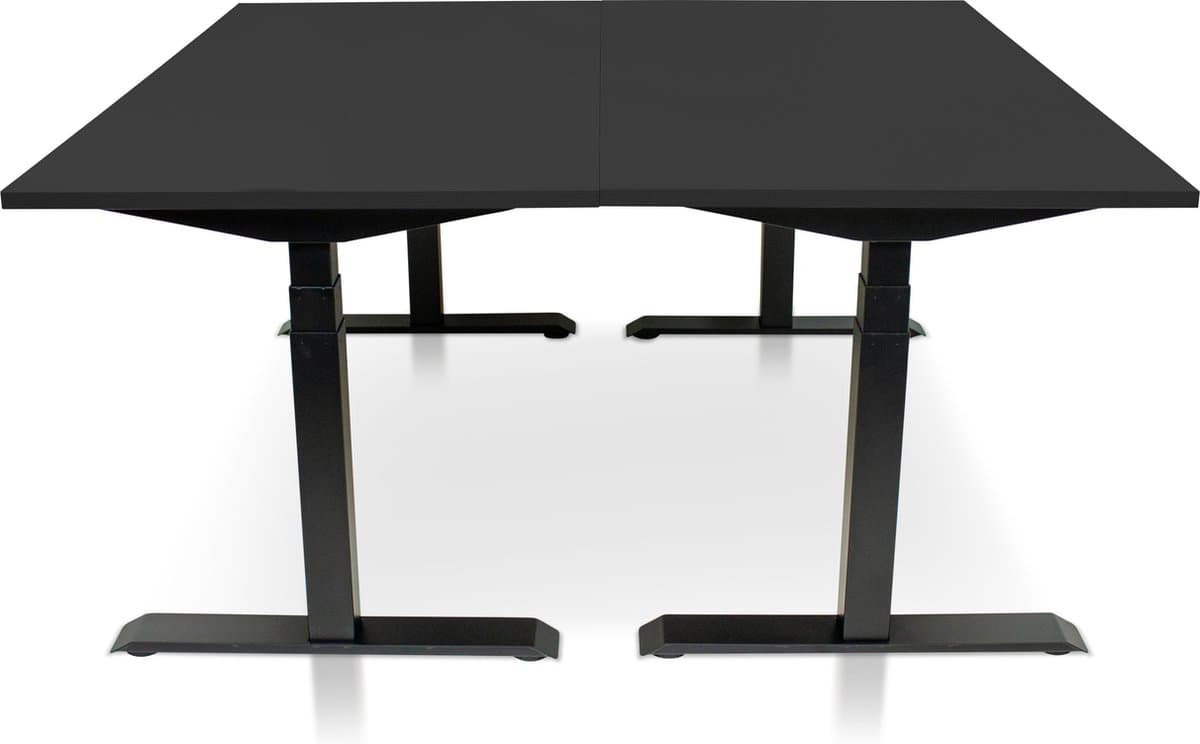 Zit-sta bureau elektrisch verstelbaar - MRC PRO NEN-EN 527 | 160 x 80 cm | frame zwart- blad zwart eiken | memory functie met USB | 150kg draagvermogen thumbnail 3