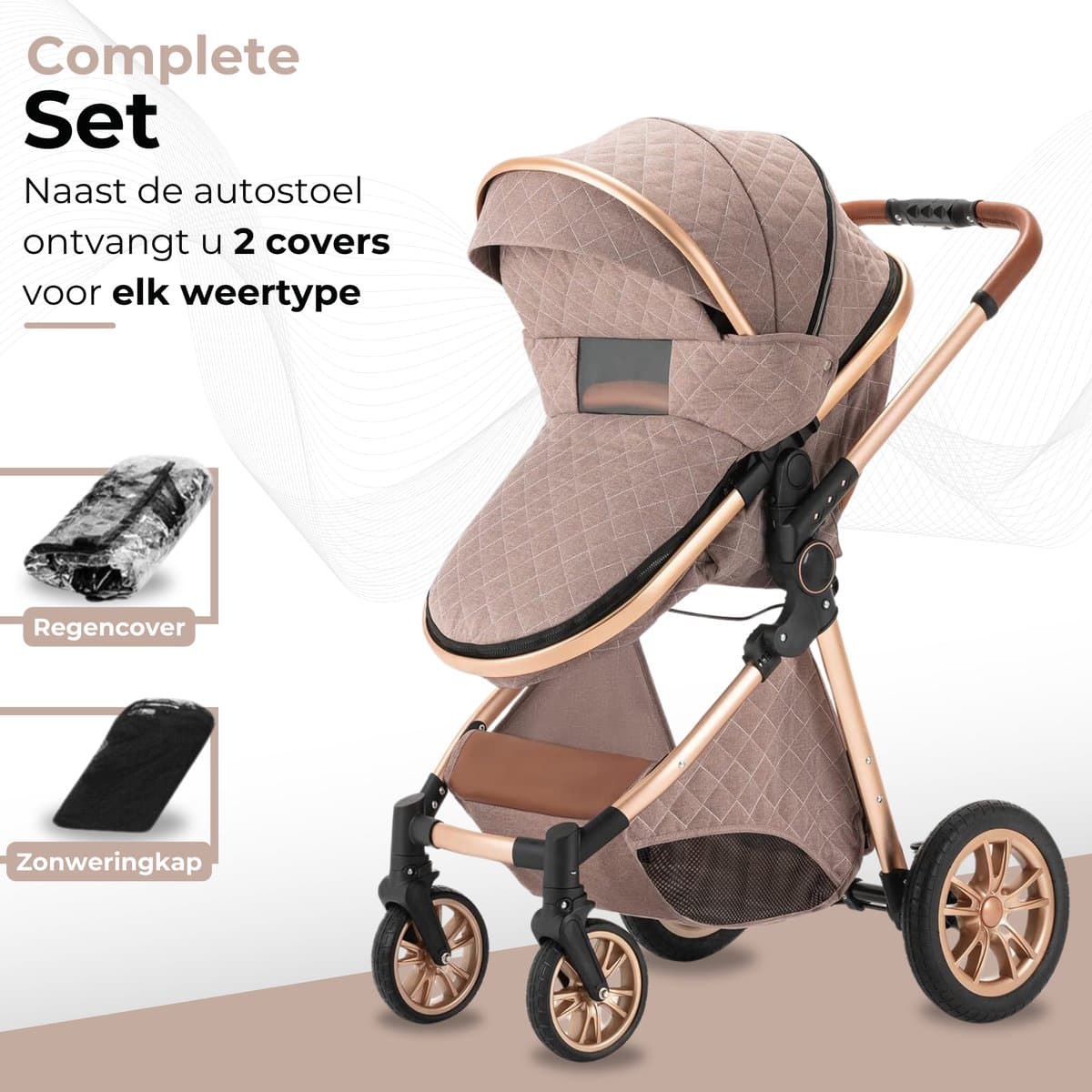 Lunola Nova 3-in-1 Kinderwagen met Autostoel (0-20kg) thumbnail 7