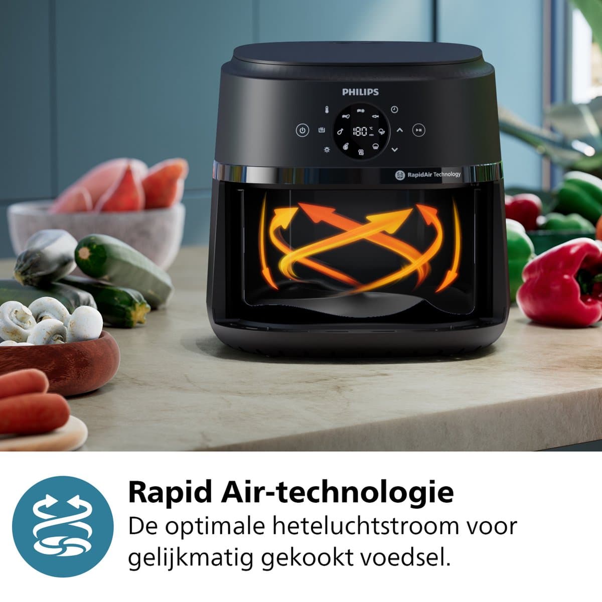 Philips NA230/00 airfryer 6,2 liter met kijkvenster thumbnail 4