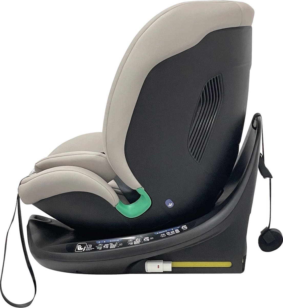 Ding Mae Autostoel - Beige - 360° Draaibare Isofix Autostoel - i-Size - Vanaf 40 tot 150cm - 0 tot 12 jaar thumbnail 7
