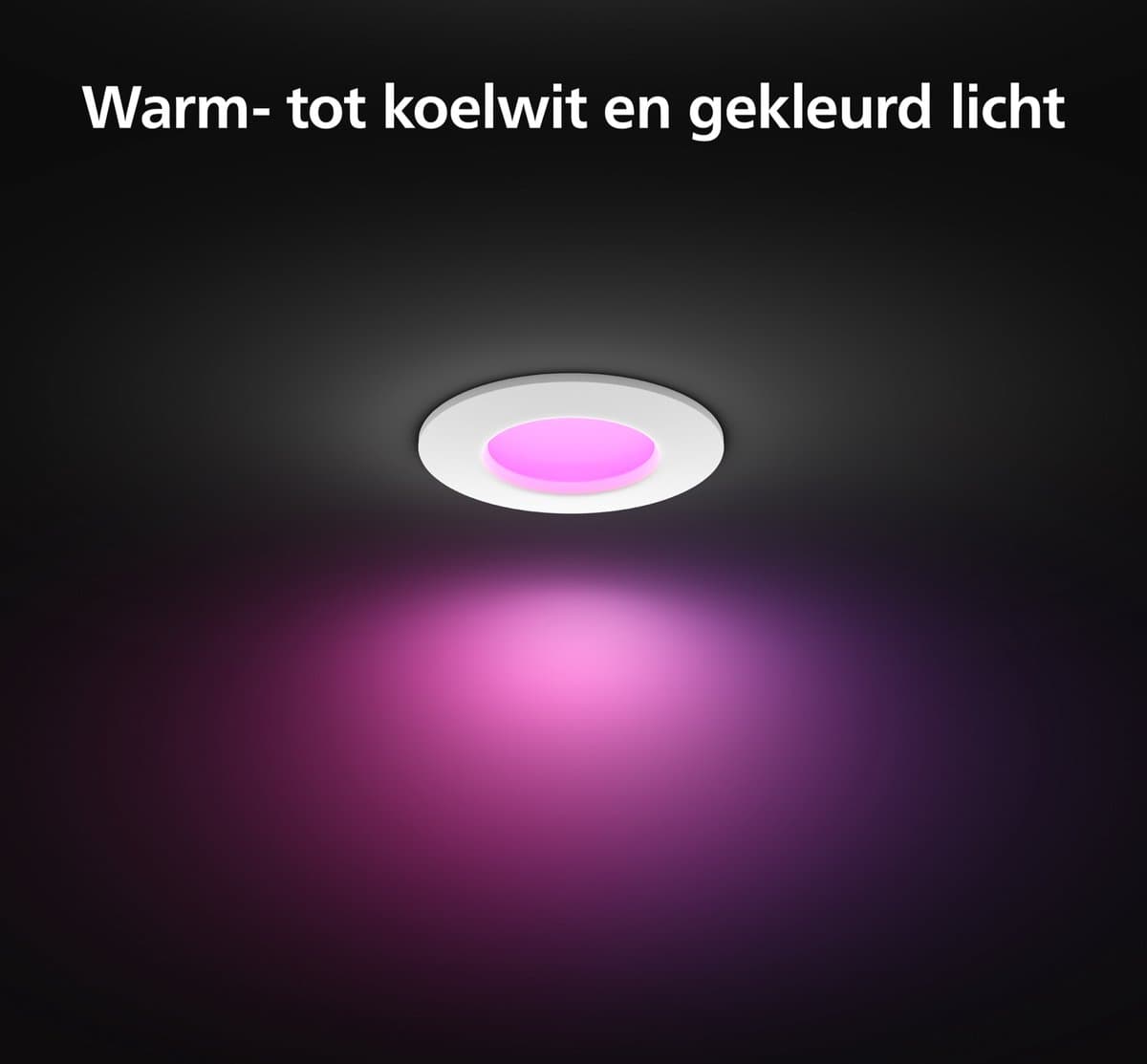 Philips Hue inbouwspot dun - 16 miljoen kleuren en dimbaar thumbnail 2