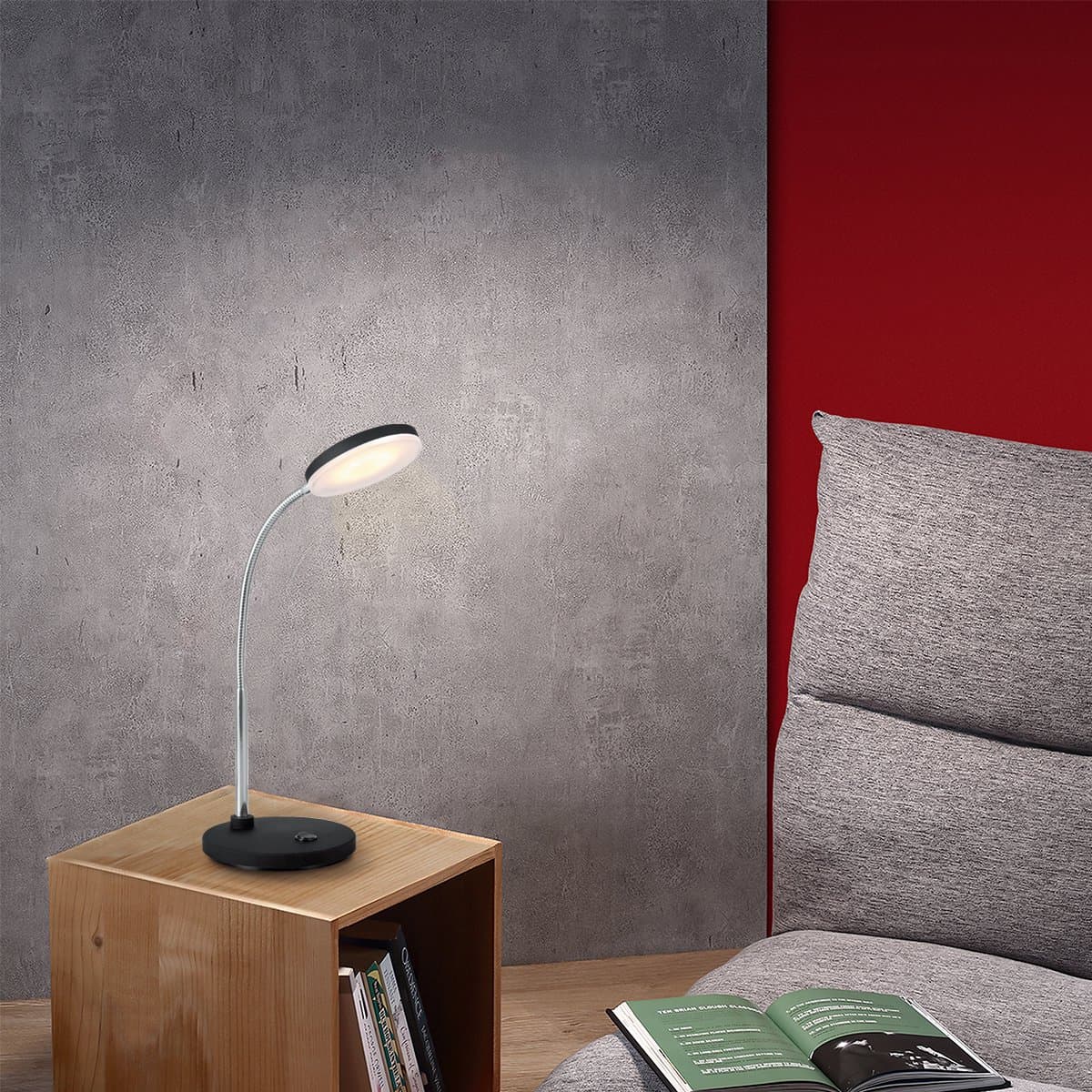 Home Sweet Home - Moderne Led Bureaulamp poly - verstelbare LED Leeslamp met schakelaar - Zwart - 30/30/35cm - 5W 3000K 480lm - geschikt voor thumbnail 8