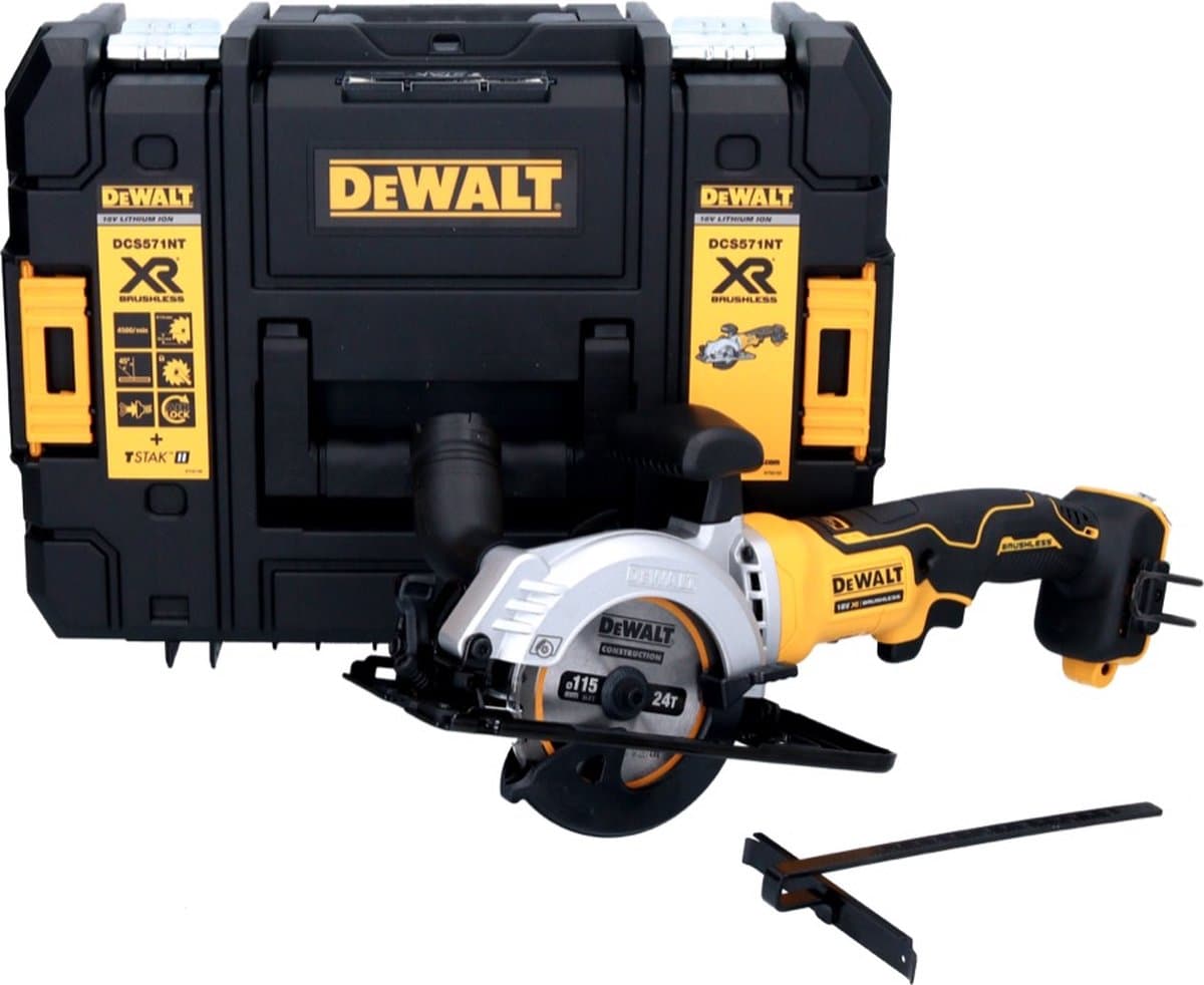 DeWALT DCS571NT: compacte 18V cirkelzaag 115mm body thumbnail 7