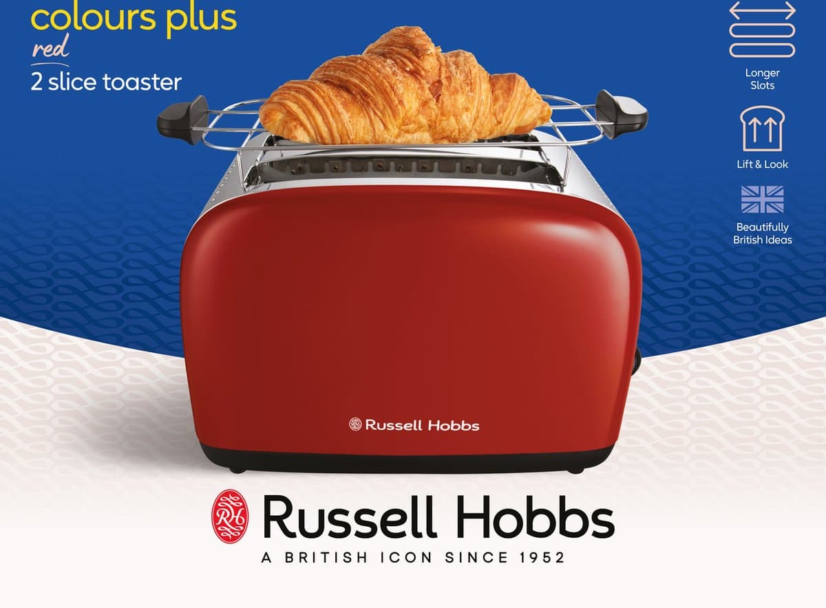Russell Hobbs Colours Plus Broodrooster - Rood - 26554-56 thumbnail 6
