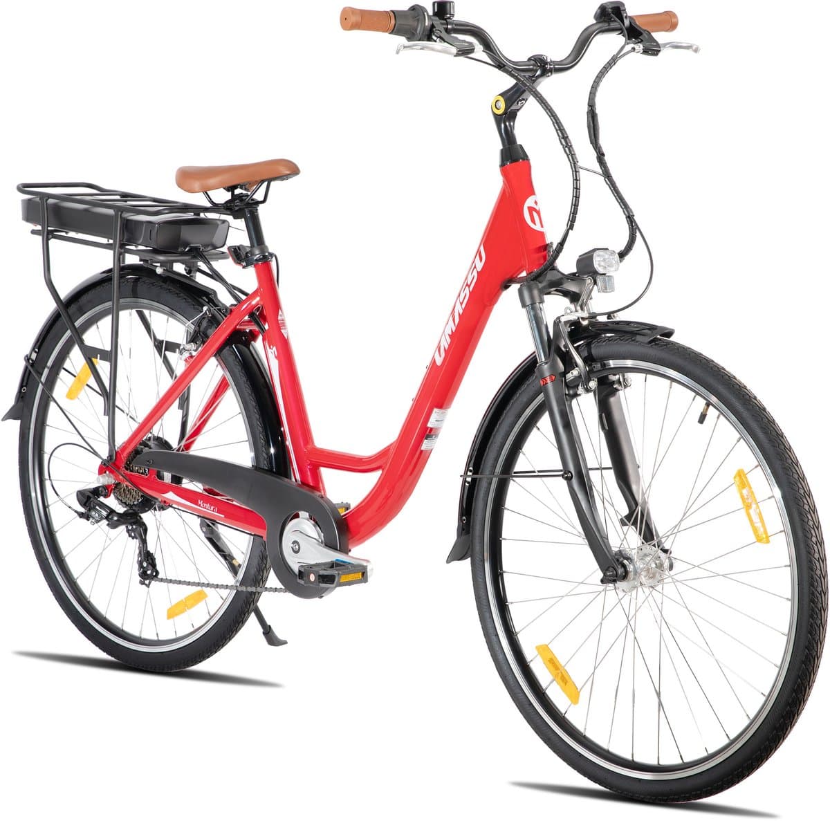 HILAND Montura Elektrische Stadsfiets 28 inch - E-bike Commuter Unisex - 250W Motor - 36V 10.4Ah Accu - 7 Versnellingen - Aluminium Frame thumbnail 5