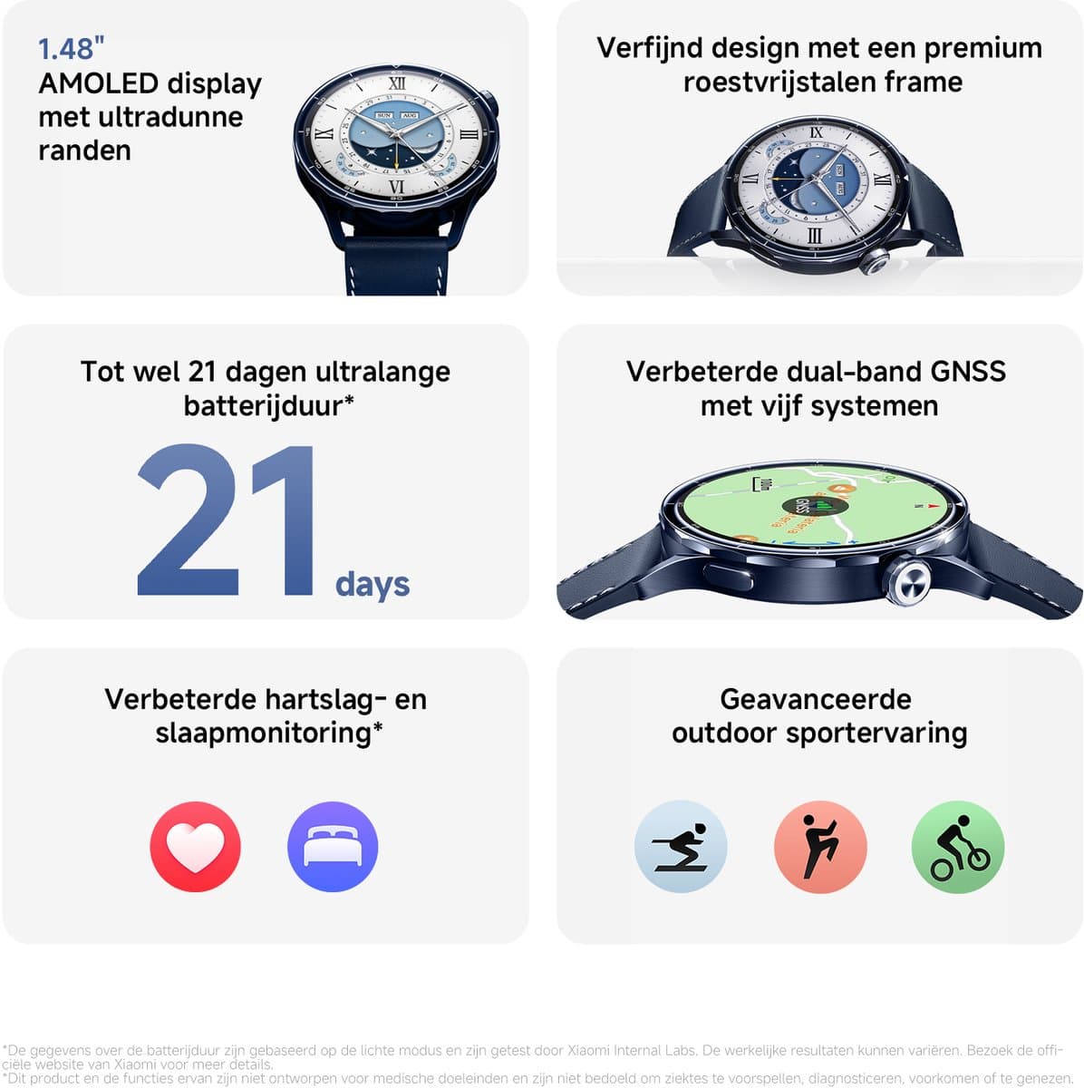 Xiaomi Watch S5 46mm Smartwatch – 1.48 Inch AMOLED – 150 Sportmodi – Dual-band GPS – Zilver thumbnail 6