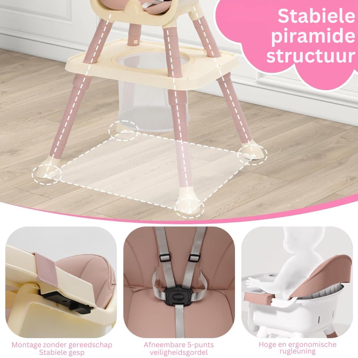 MKSS® Peuter Stoeltje – Meegroei Stoel – Kinder Eetstoel thumbnail 3