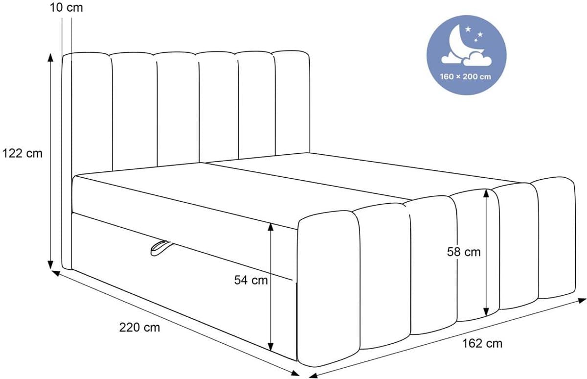 Compleo24-Boxspringbed-160x200-Tweepersoonsbed met Bonell-matras thumbnail 3