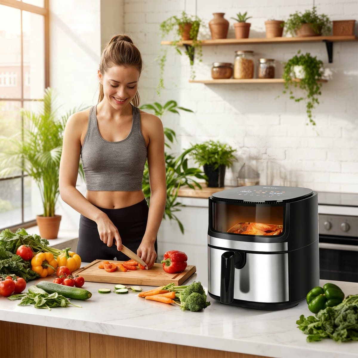 Taylor Swoden Airfryer XXL 8L met Kijkvenster – Heteluchtfriteuse Grote Capaciteit thumbnail 6
