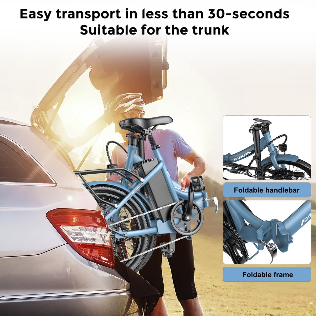 Fafrees F20 Light Elektrische Vouwfiets - 20 Inch City E-bike - 36V 20Ah Batterij - Tot 100km Bereik - Shimano 7-Versnellingen - Schijfremmen - Opvouwbaar - werkverkeer thumbnail 8