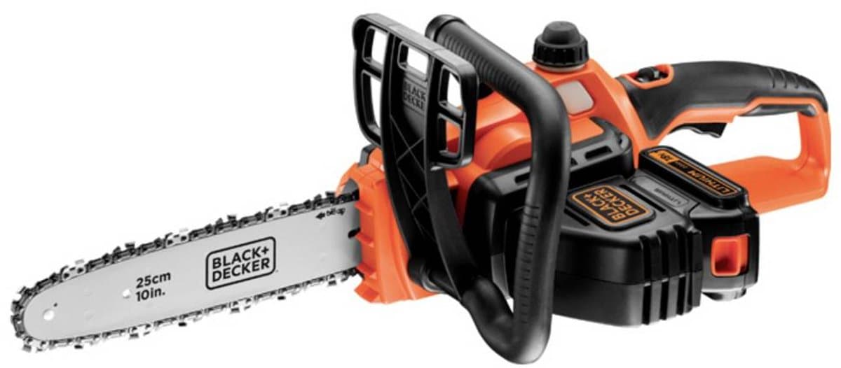 BLACK+DECKER Lichtgewicht Lithium compacte kettingzaag 18V 2.0Ah. 25cm zwaard. kettingsnelheid 3.5m/s - GKC1825L20-QW thumbnail 8