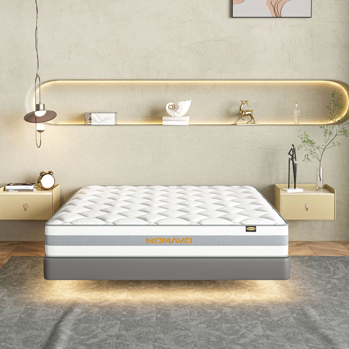 HOMAVO Matras 160x200 cm – 25 cm – Pocketveringmatras – 7-Zones – HR Koudschuim – H3/H4 Duo Hardheid – Orthopedisch – OEKO-TEX Gecertificeerd – Anti-Allergisch – 10 Lagen Hoogwaardige Materialen – Voor Kinderen en Volwassenen thumbnail 7