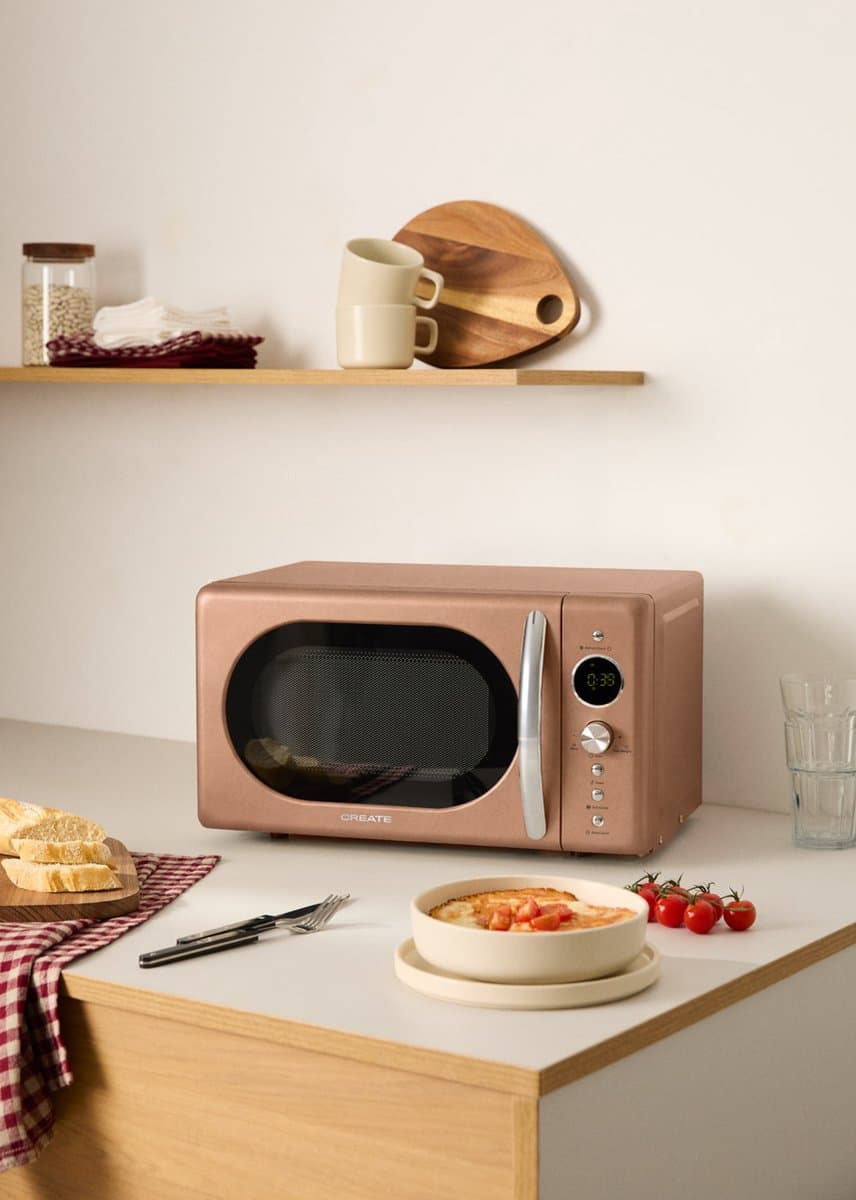 CREATE - Magnetron 20L digitale grill 900W - Mokka - MICROWAVE RETRO thumbnail 7