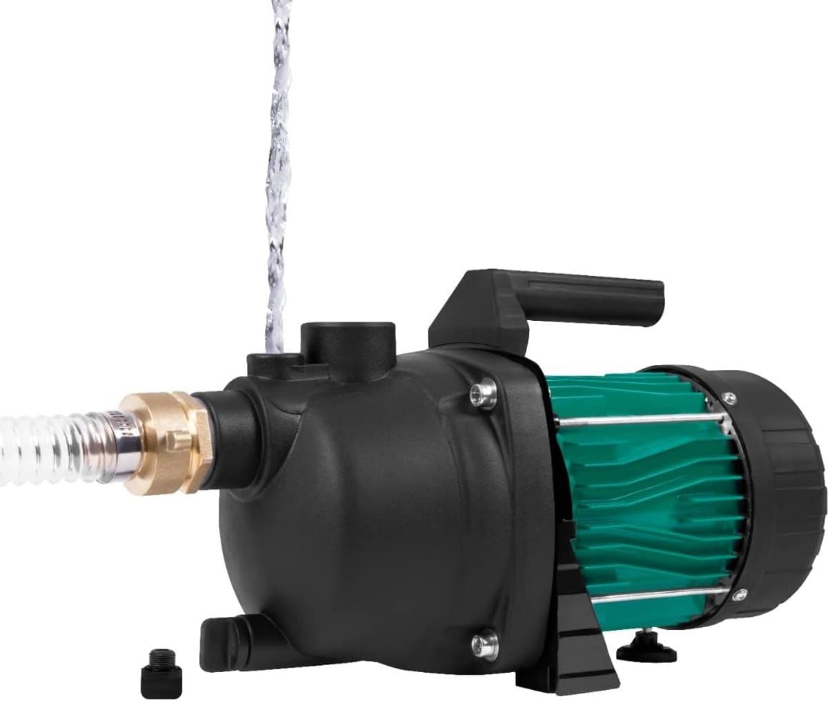 Beregeningspomp - Waterpomp - Tuin Sproeien - Hoge Capaciteit - 3300 L/u - Zwart Groen thumbnail 3