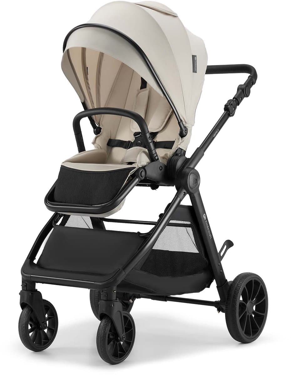 Kinderkraft VESTO 2 – 3-in-1 kinderwagen – Accessoireset + adapters – Reiswieg 3-zone ventilatie – Omkeerbare zitting – Beige thumbnail 5