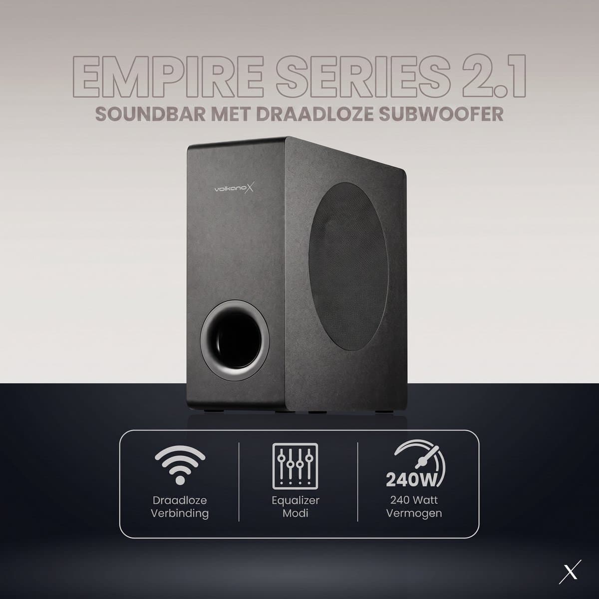 VolkanoX Soundbar - Draadloze Subwoofer - Soundbars voor TV - Zeer Compact Formaat 40cm Breed - 240W Soundbar met Subwoofer - HDMI ARC - Bluetooth thumbnail 3