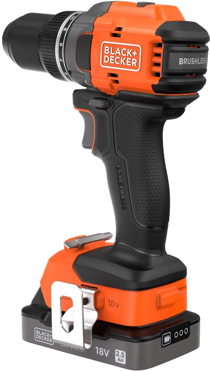 BLACK+DECKER 18V Brushless Schroefboormachine in koffer (met 2x2.5Ah accu en lader) - BLD782E2K-QW thumbnail 2