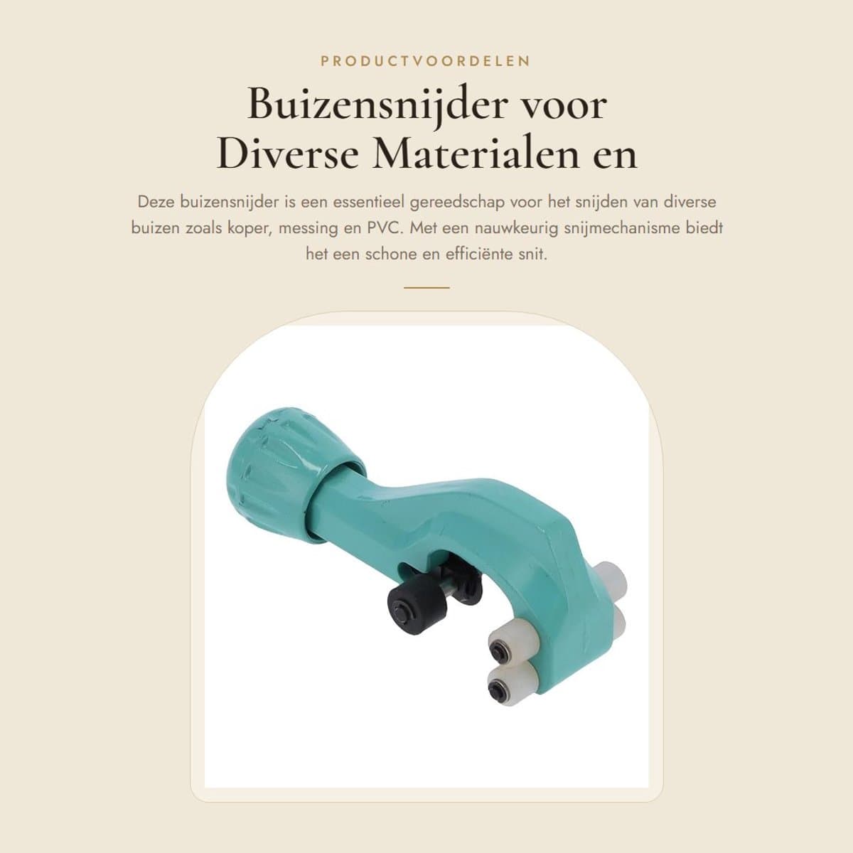 Dailygoods- Buizensnijder Ergonomisch Ontwerp - Gelegeerd Staal - Snijcapaciteit 8-32 mm - Voor Koper/Messing/PVC - Lichtgewicht 275g - Soepel Snijden thumbnail 5