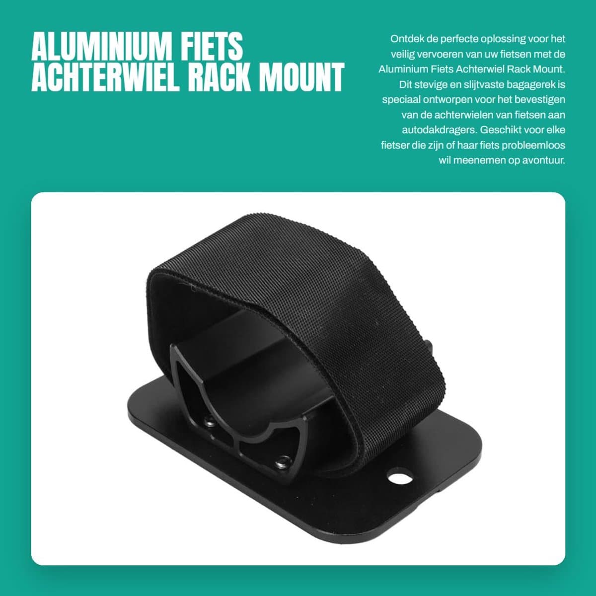 Dailygoods- Fiets Achterwielrek - Aluminiumlegering - Slijtvaste Beugel - Lichtgewicht - Auto Dakdrager - Sterk Draagvermogen - Fietsendrager thumbnail 5