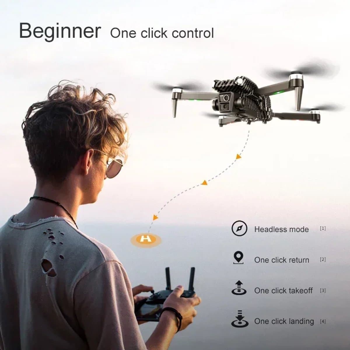 D3 Professional Mini Drone, Obstakelvermijding, Optische Stroompositie, RC Quadcopter, Geen GPS, 3 Camera's,8K thumbnail 6