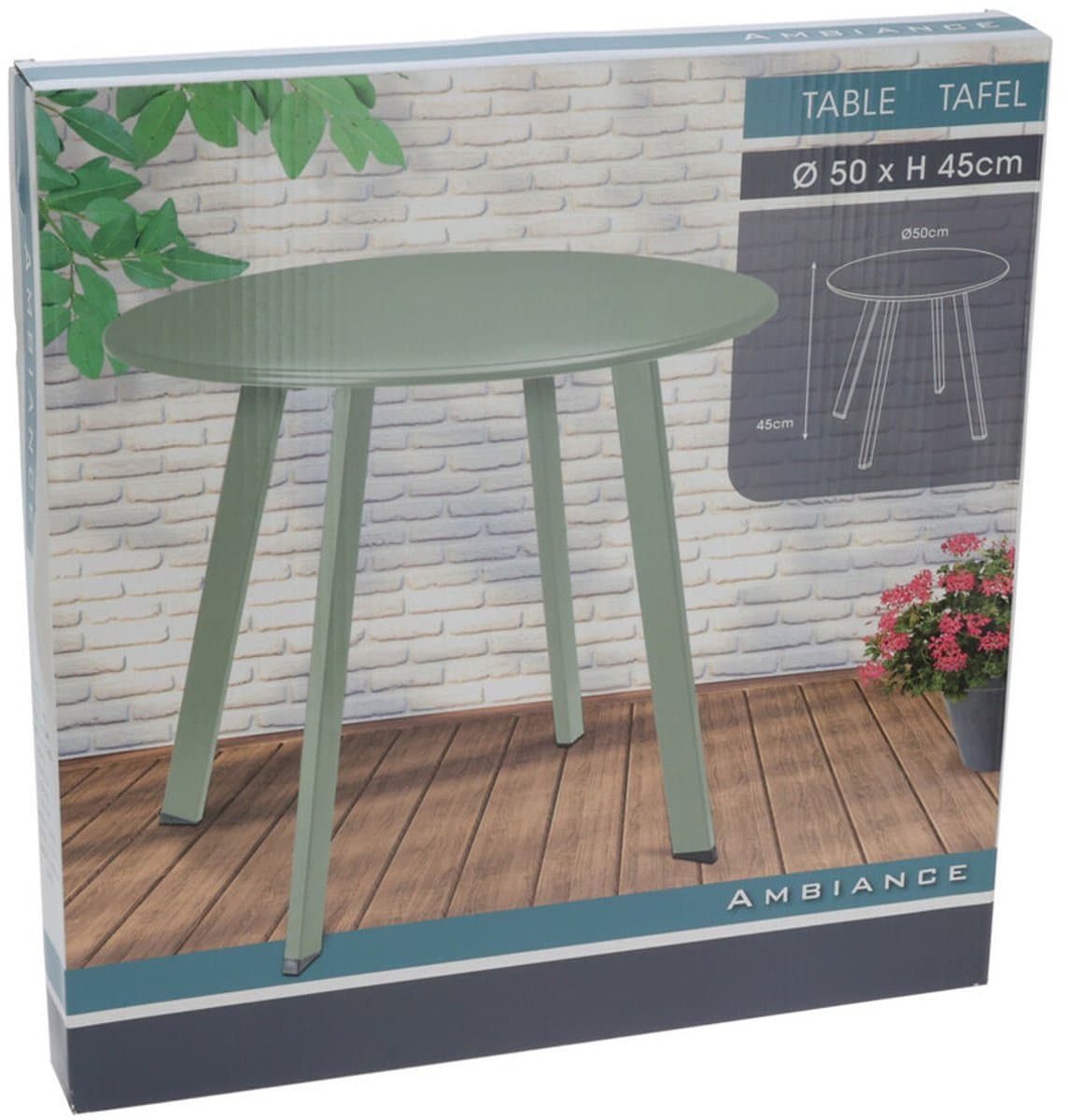 ProGarden - Bijzettafel - 50x45 - cm - matgroen thumbnail 3