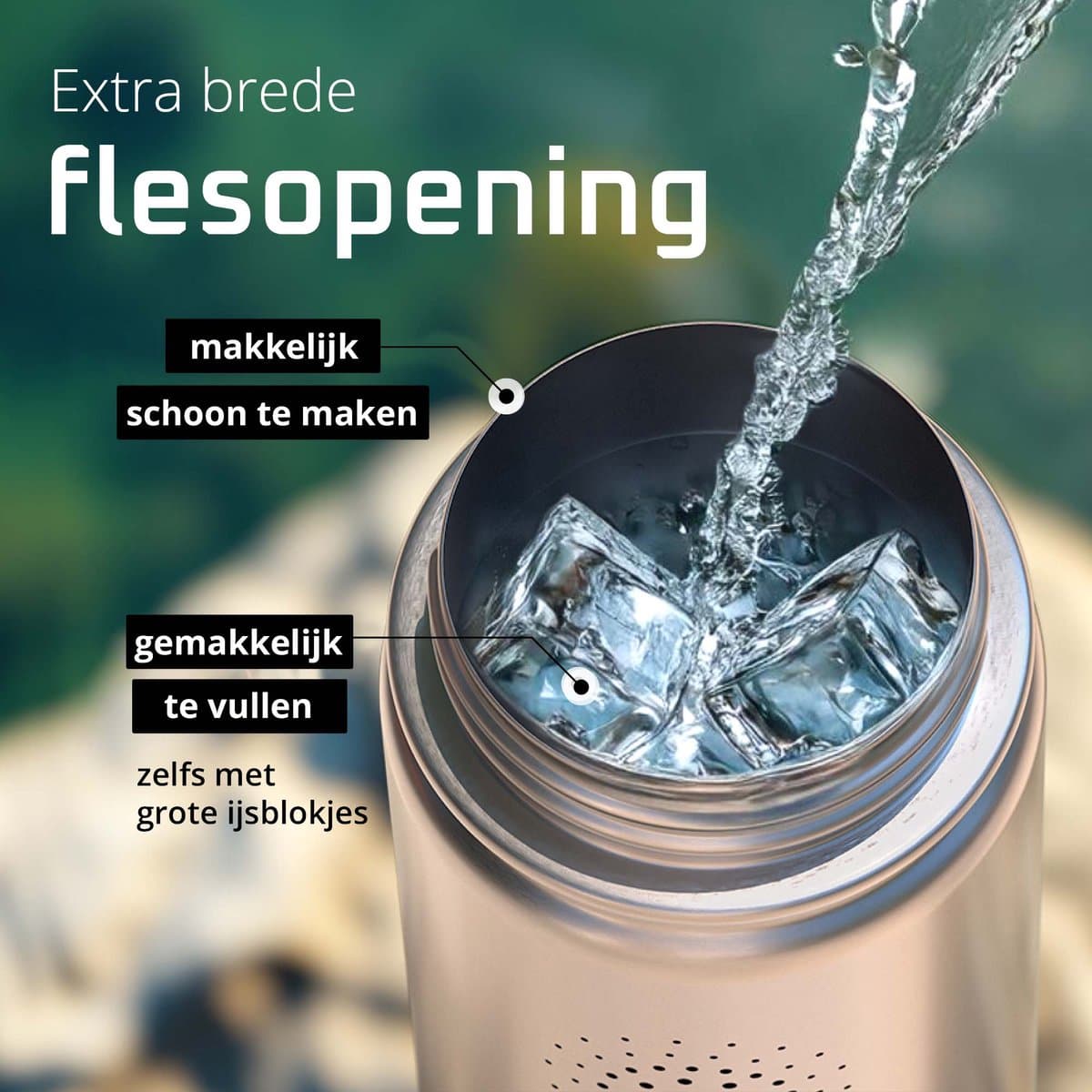 bemaxx Drinkfles met Rietje RVS Thermosfles ACTIVE FLASK (3 Drinkdoppen met Infuser), Volwassenen Kinderen, BPA-Vrij + Lekvrij | 1 Liter/500 ml Isoleerfles, Vacuüm Waterfles Sport Fitness Fietsen Water Fles Waterbidon Sportbidon thumbnail 3