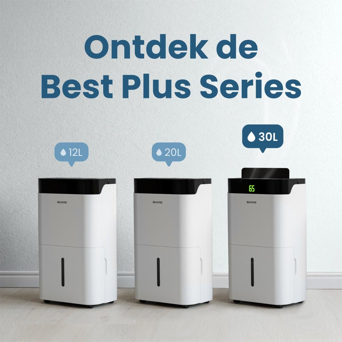 Auronic Luchtontvochtiger en Luchtreiniger - Best Plus Series - Ontvochtigt 30L per dag - 5L Waterreservoir - Slaapkamer, Badkamer, Woonkamer en Kantoor - Vochtopnemer voor in Huis - Wit thumbnail 8