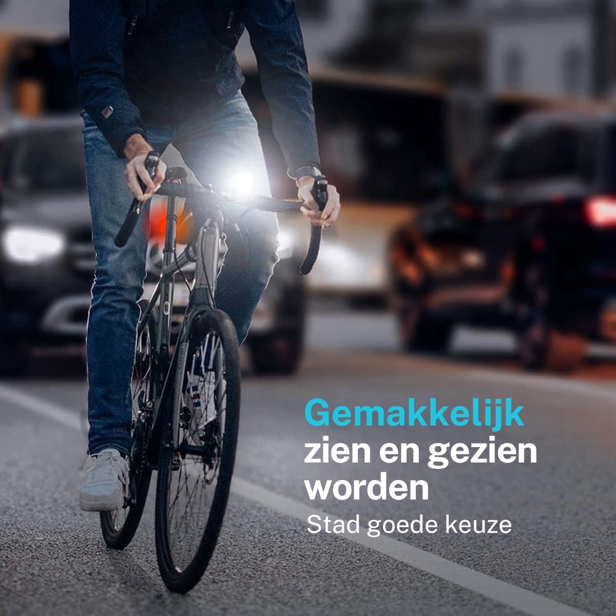 TRANSNECT® - Fietsverlichting LED set - Fietslampjes voor en achter licht - 6 lichtstanden - USB oplaadbaar - Draagbaar - Waterdicht thumbnail 4