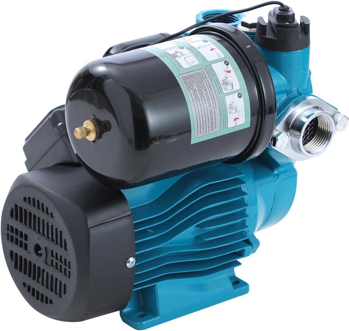 Automatische Waterpomp met Drukregeling voor Huis en Tuin - 600W Zelfaanzuigend thumbnail 6