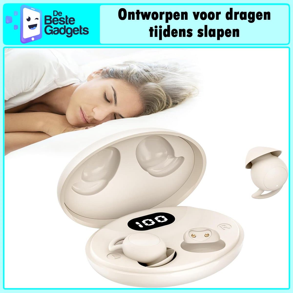De Beste Gadgets Invisible Sleep Earbuds – Bluetooth 5.4 slaapoordopjes voor zijslapers thumbnail 7