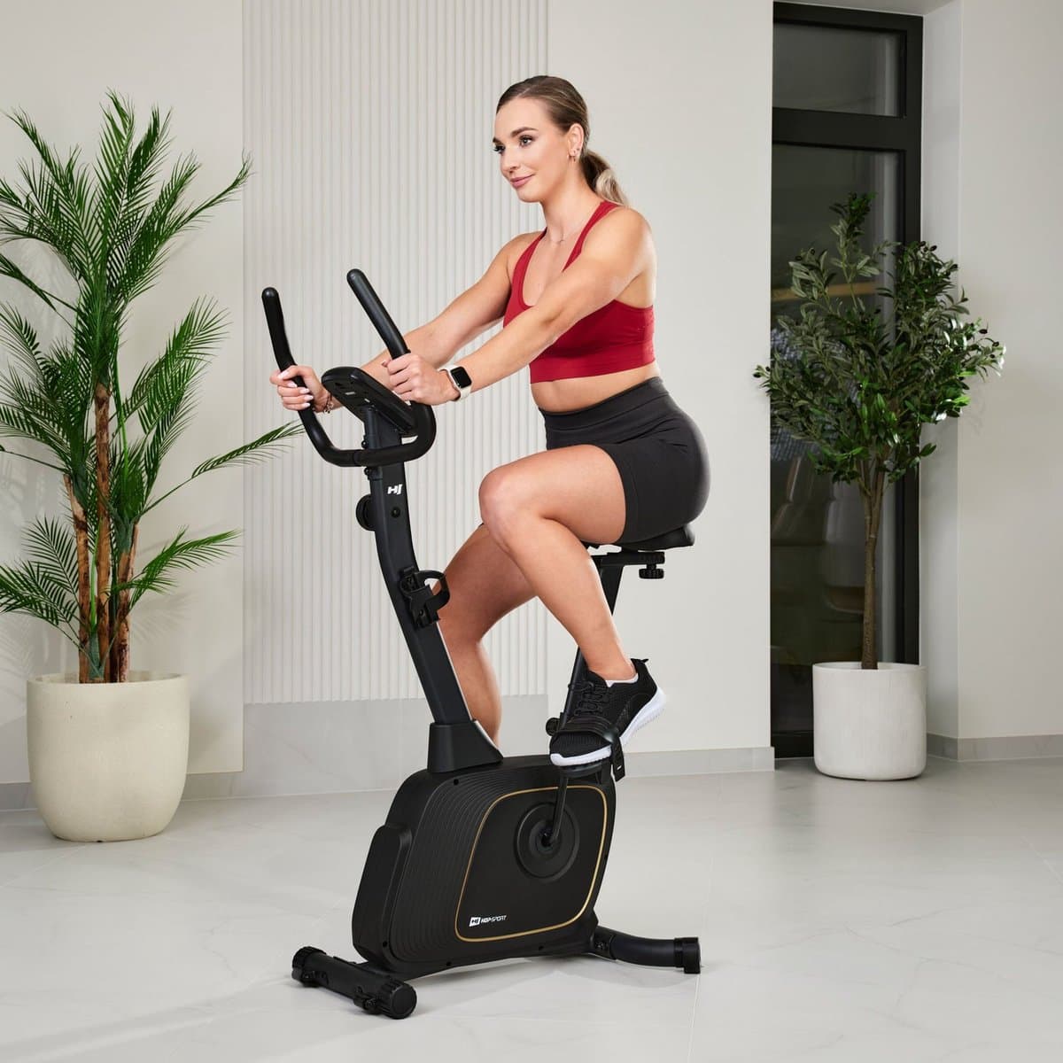 Hop-Sport Nexon – Hometrainer – Stil magnetisch – Bluetooth & Kinomap – 8 weerstandsniveaus thumbnail 8
