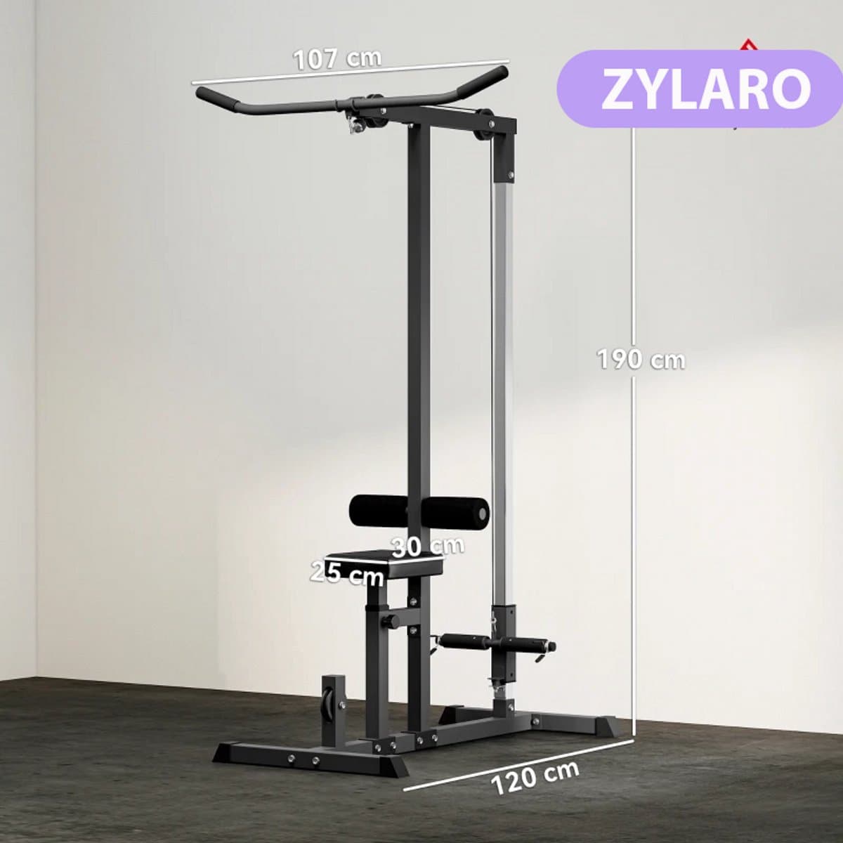Multifunctioneel Trainingsstation - met Katrol - Power Rack - Verstelbare Zitting - Meerdere Kabelposities - Fitnessstation - Trainingsapparaat - Krachtstation - Thuisgym - Thuis Fitness & Krachttraining thumbnail 4