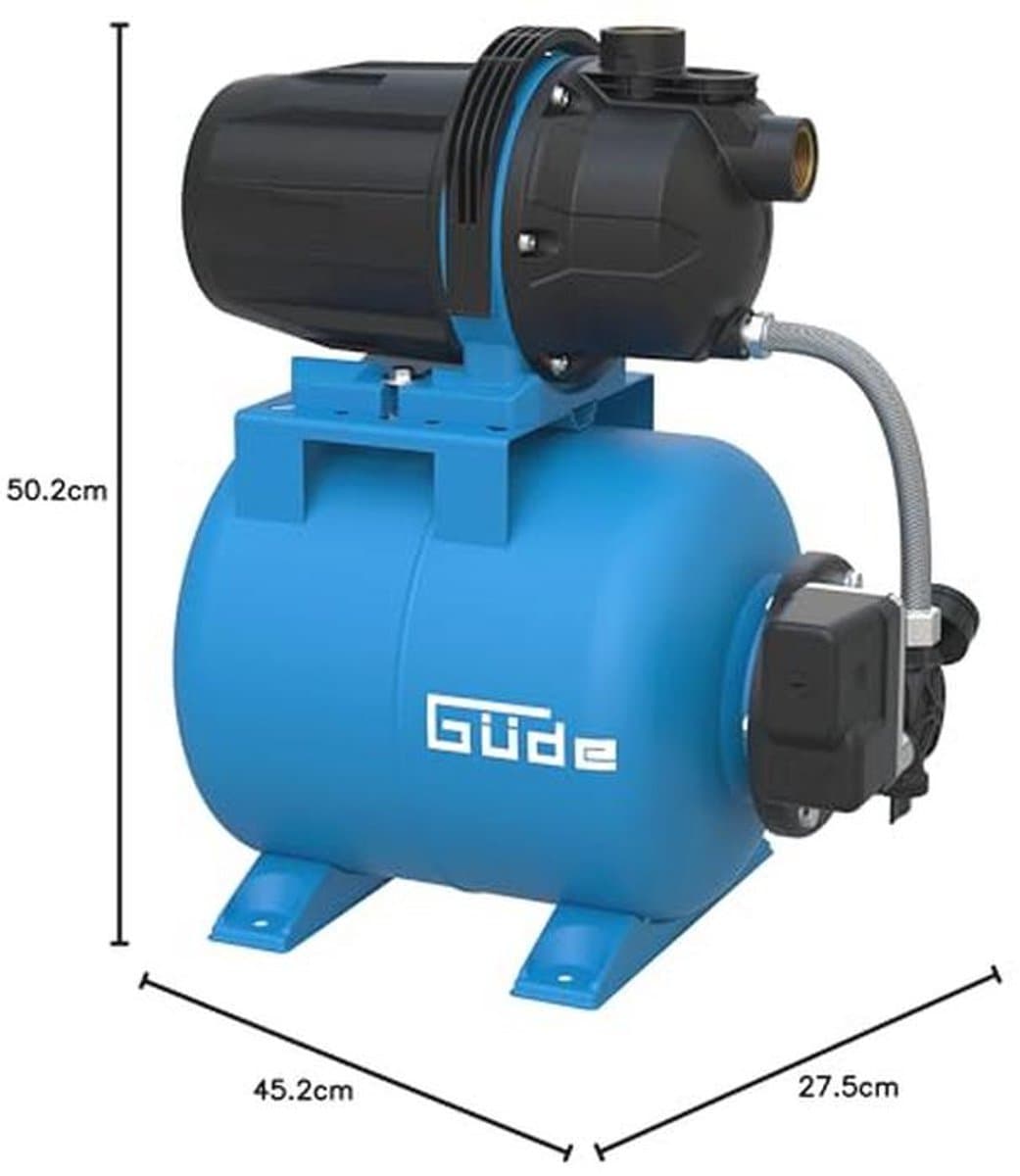 Huiswaterpomp 600W - Wasserpomp voor Tuin en Irrigatie, 3200 l/h, 35 m Opvoerhoogte, 19 l Stalen Tank thumbnail 3