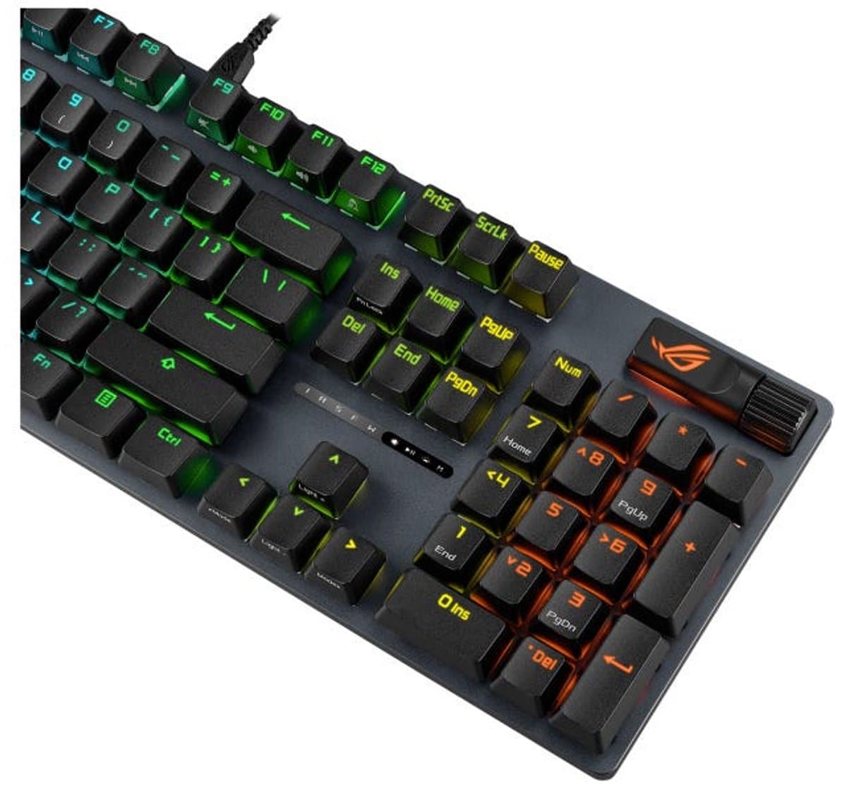 ASUS ROG Strix Scope II X Keyboard - Mechanisch gaming toetsenbord - USB - RGB‑verlichting - Full‑size - Zwart - US‑layout thumbnail 2
