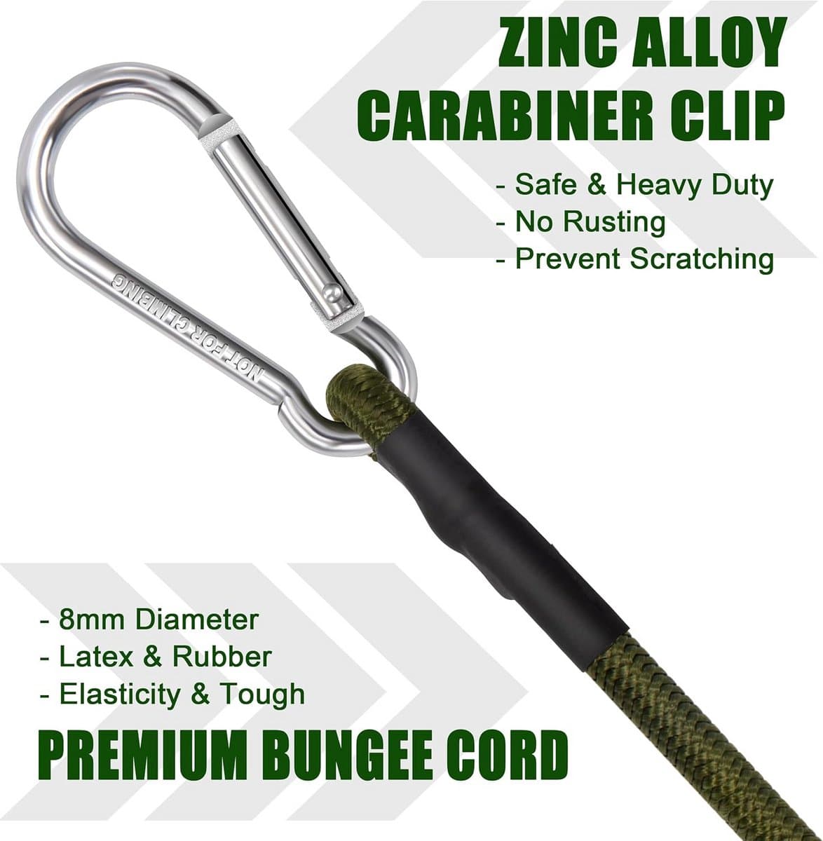2x Spanbanden met Haak 60cm – Elastische Bungee Koorden voor Fiets, Motor, Dakdrager en Kamperen thumbnail 5