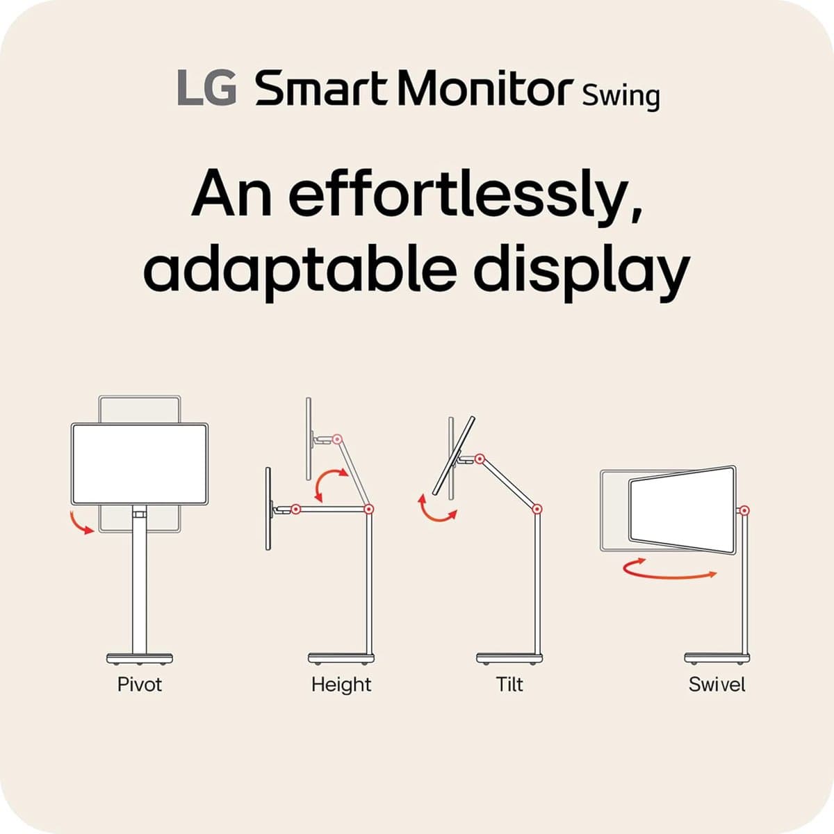 LG 32U889SA 4K Smart Touchscreen Monitor op wielen thumbnail 6