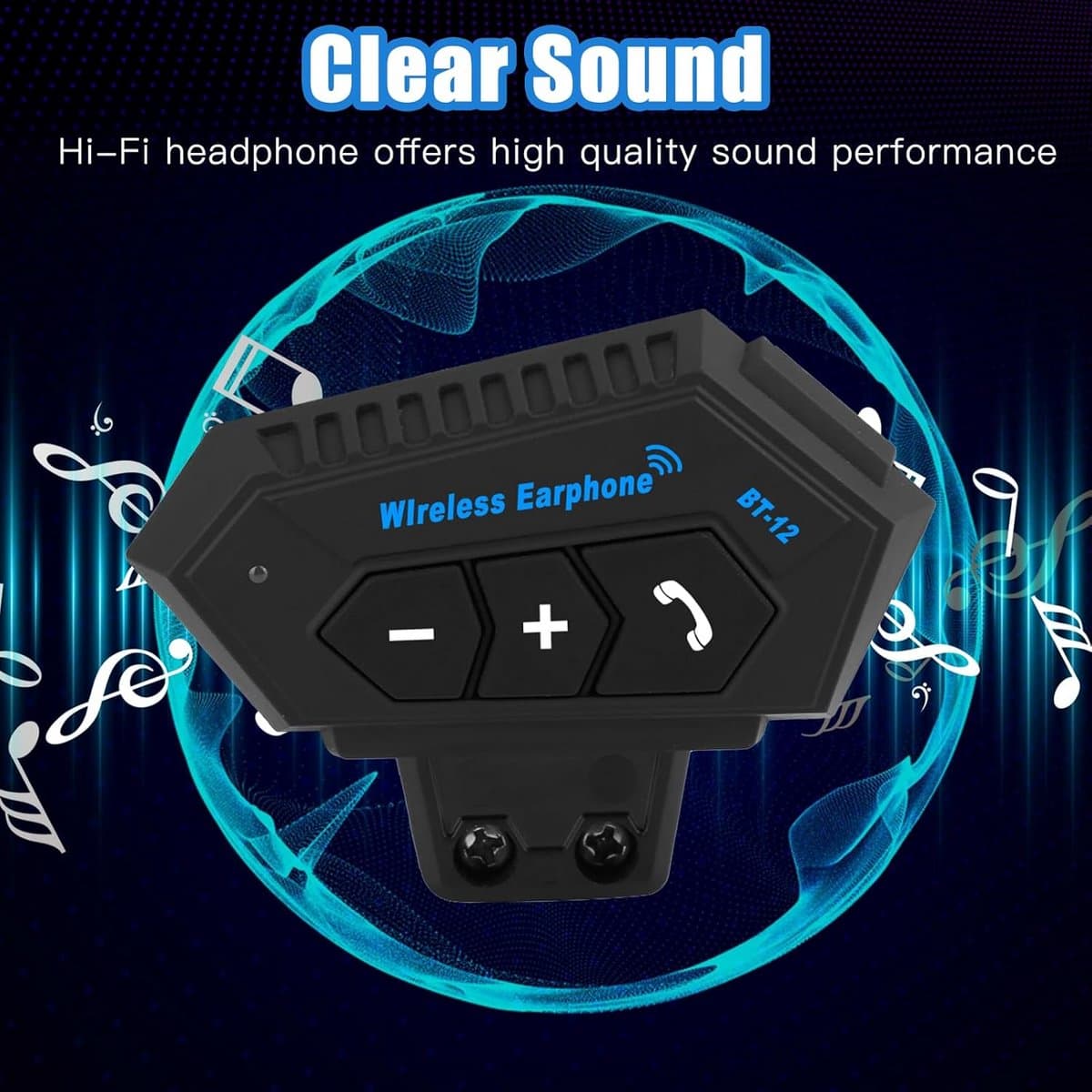 Bluetooth Headset voor Motorhelm met Handsfree Bellen en Muziek thumbnail 4
