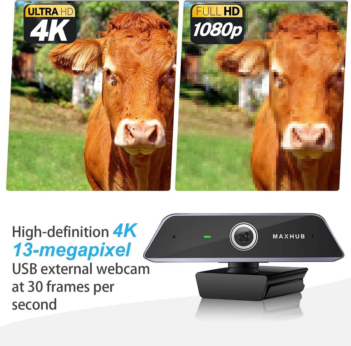 4K Webcam voor PC en Laptop - Hoge Resolutie USB Camera thumbnail 4