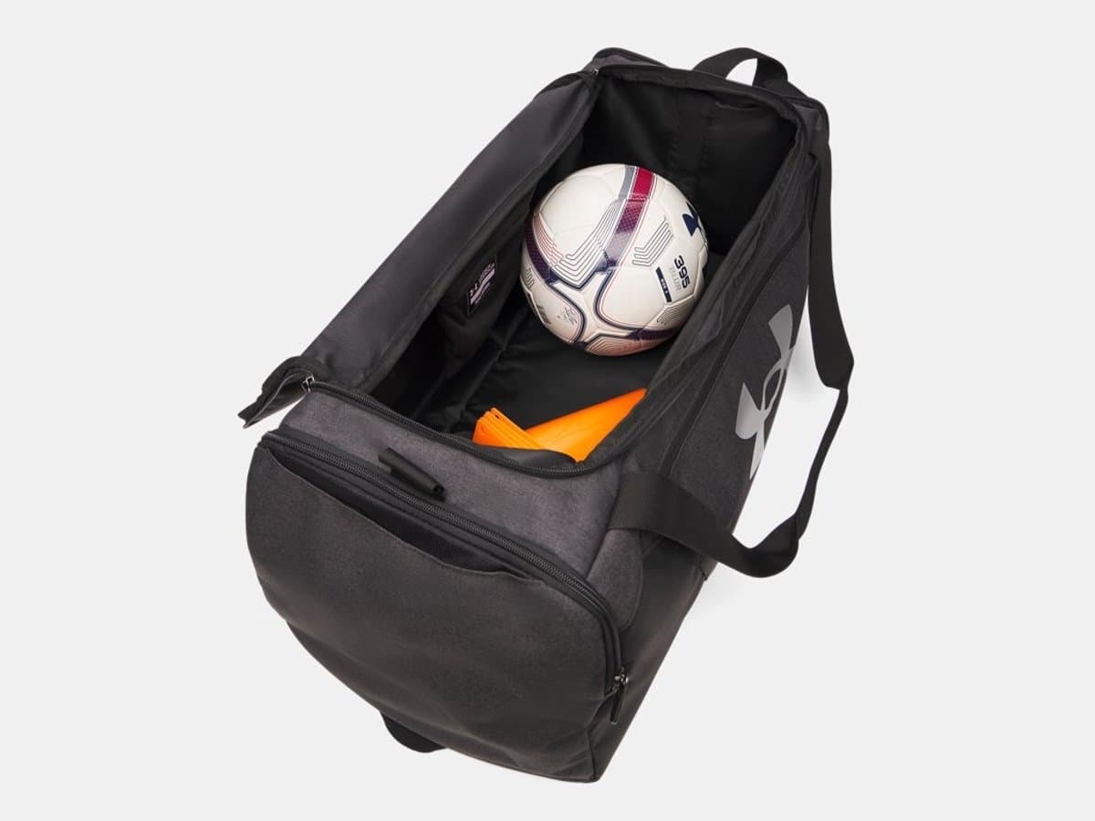 Under Armour UA Undeniable 5.0 Duffle MD-BLK Unisex Sporttas - Zwart Medium Heather - Zwart - Metallic Silver thumbnail 5